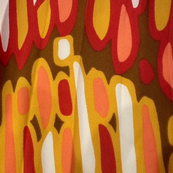 Bob Mackie, wearable, art butterfly blouse bright pattern accordion pleats SZ XL - Picture 8 of 8